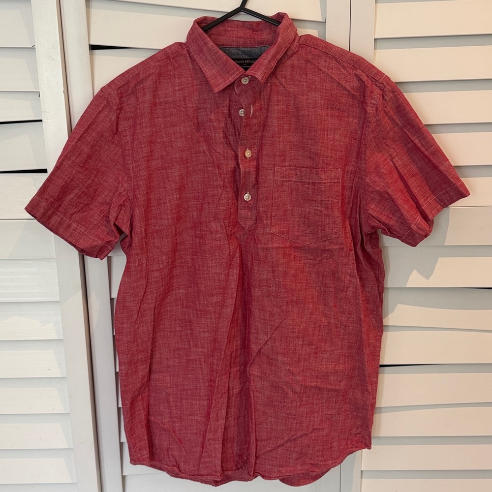 Red Casual Button Down Shirt (2 sizes available)